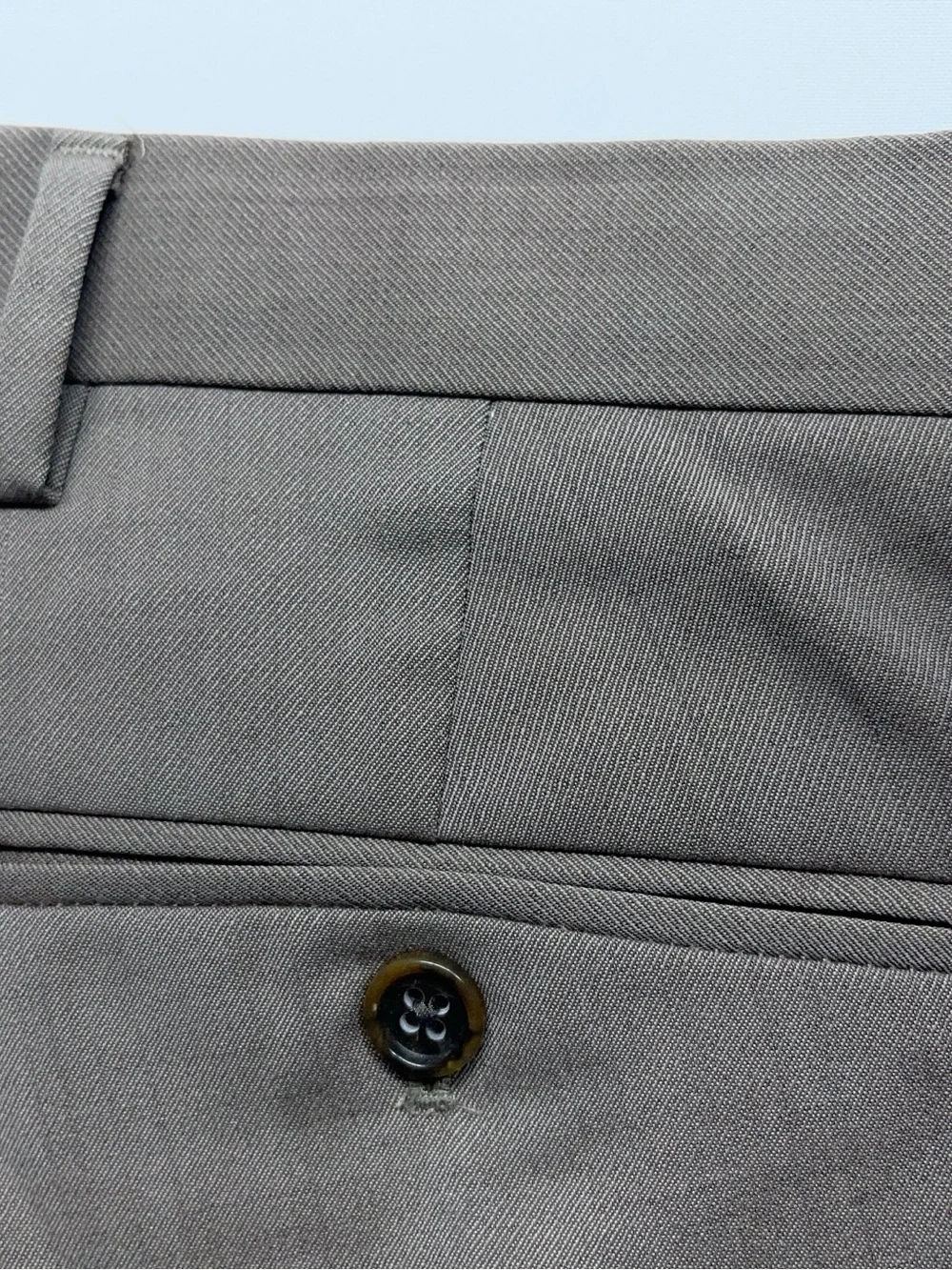 Banana Republic Wool Dress Pants Mens Size 34x30 Taupe Novelty Flat Front.  READ